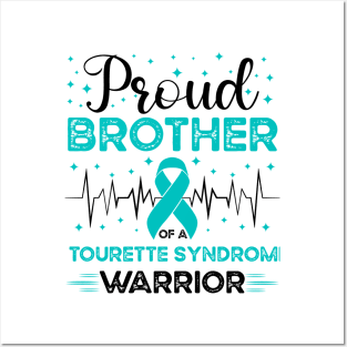 Proud Brother Of A Tourette Warrior Tourette Syndrome Awareness Posters and Art